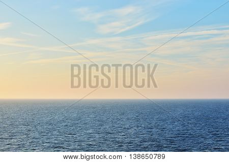 A sunrise at the open Baltic sea
