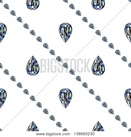 Seamless Vector Pattern With Gem Stones