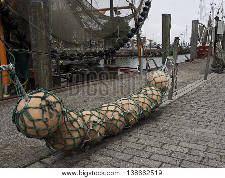 the Harbour of neuharlingersiel at the german coast