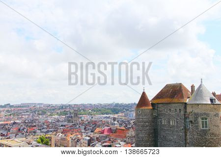 View on the castle and city of Dieppe Normandy France