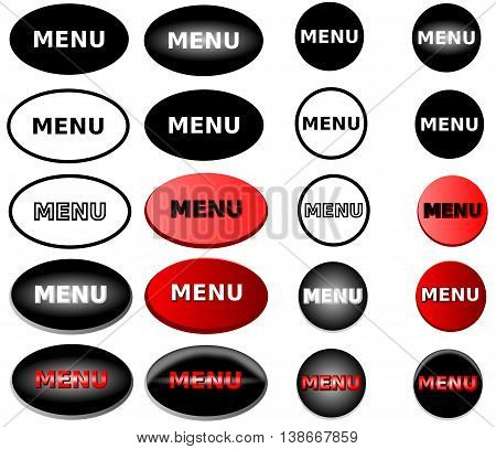 Menu web icon , Menu icon, button ,Menu ,vector icon set