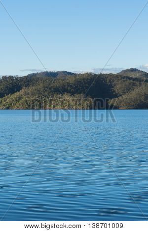 Lake Wivenhoe in Queensland during the day. Apart of Wivenhoe Dam.
