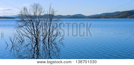 Lake Wivenhoe in Queensland during the day. Apart of Wivenhoe Dam.