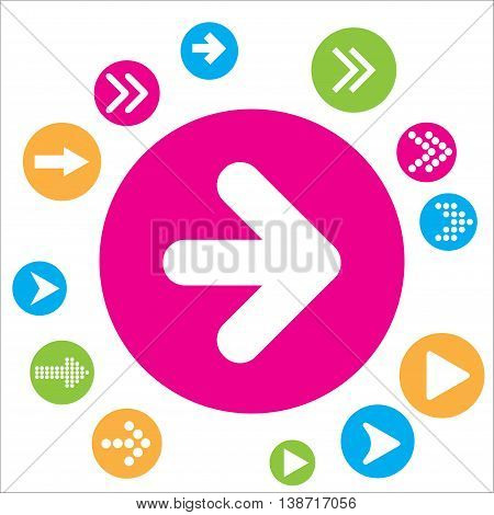 Arrow icon set, backgound, Arrow bottom set.