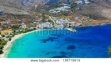 beautiful beaches of Greece - Aegialis bay in Amorgos island, Cyclades