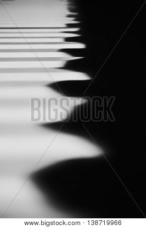 Photo which shows a boundary between light and darkness