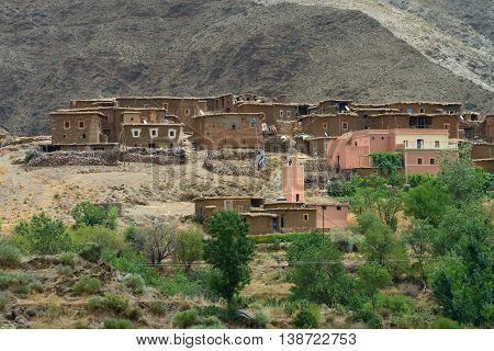 Old village in the Atlas Mountains Morocco