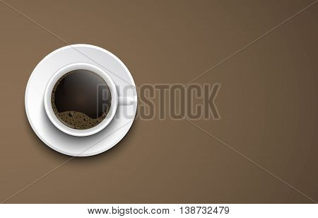 Top View Of A Cup Of Coffee