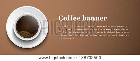 Top View Of A Cup Of Coffee