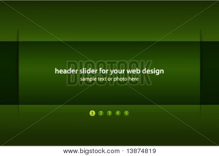 Wektor nagłówka suwak na projektowanie stron internetowych