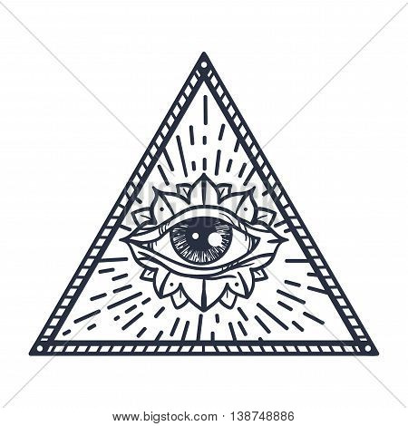 All Seeing Eye In Triangle
