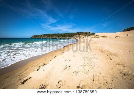 bolonia beach a coastal village in the municipality of Tarifa in the Province of Cadiz in southern Spain.