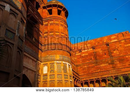 Agra, India. Gate Of Agra Fort.