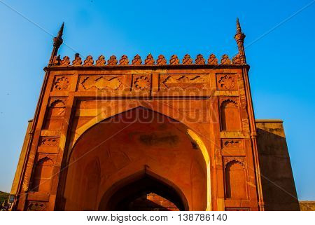 Agra, India. Gate Of Agra Fort.