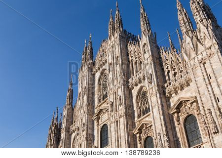 Duomo Cathedral of Milan Italy - roof detail spiers