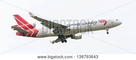 Leeuwarden, The Netherlands - June 11, 2016: Ph-mcu Martinair Holland Mcdonnell Douglas Md-11 During
