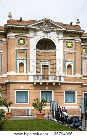 ROME, ITALY - APRIL 8, 2016: Museums of Vatican building exterior.