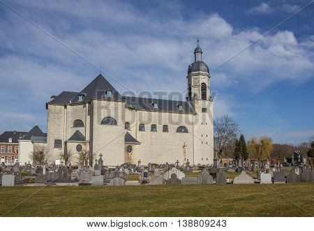 LEUVEN, BELGIUM - MARCH 7, 2015: Church of the Vlierbeek abbey in Leuven, Belgium