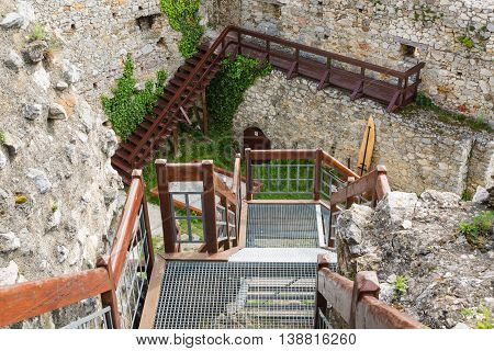 Courtyard Of The Castle Beckov, Slovakia