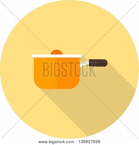 Sauce, pan, tomato icon vector image. Can also be used for kitchen. Suitable for use on web apps, mobile apps and print media.