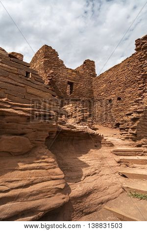 Wukoki pueblo ruin in Wupatki National Monument near Flagstaff Arizona.