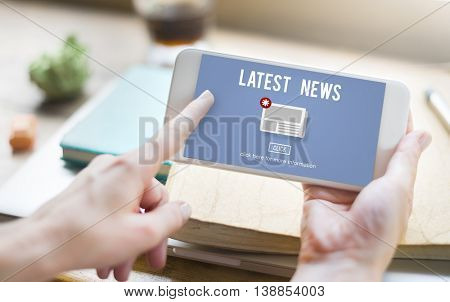 Lastest News Newsletter Announcement Daily Concept