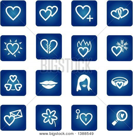 Icon Set. Hearts, Love, Valentine