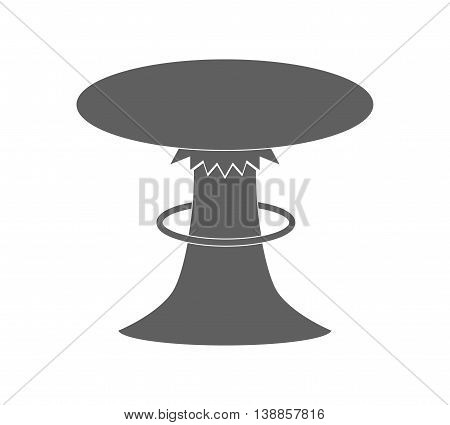 Mushroom Cloud of Nuclear Explosion. Flat vector stock illustration
