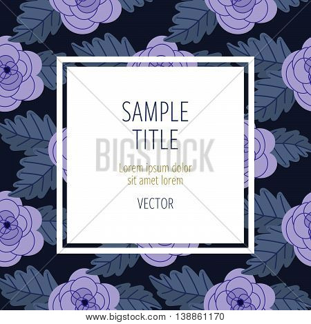 Cute invitation design template to celebration on card with flower decoration vector illustration