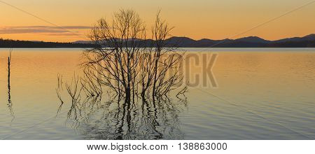 Lake Wivenhoe in Queensland during the day. Apart of Wivenhoe Dam.
