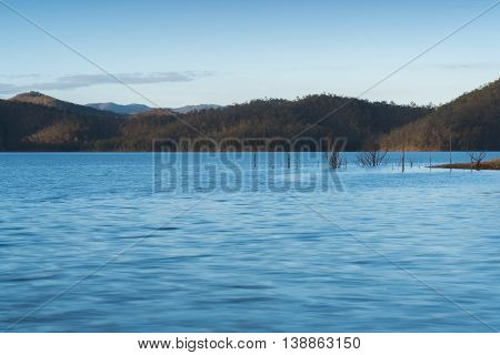 Lake Wivenhoe in Queensland during the day. Apart of Wivenhoe Dam.