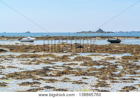 coastal scenery around Penmarch in the Finistere department in Brittany France