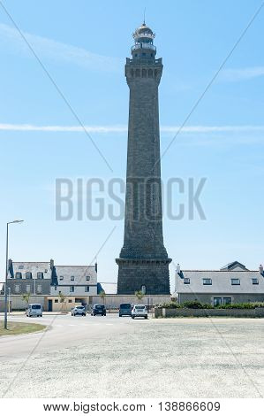 lighthouse in Penmarch a commune in the Finistere department in Brittany France