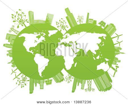 Sfondo pianeta verde e dell'ambiente