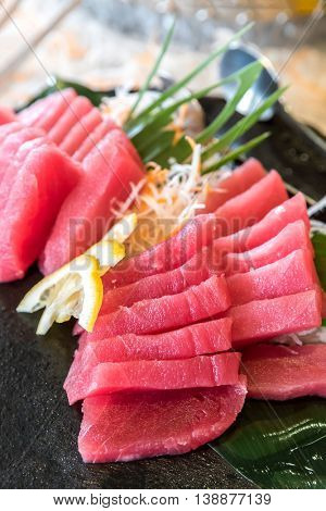 Otoro tuna blie fin sashimi Japanese gourmet cuisine 