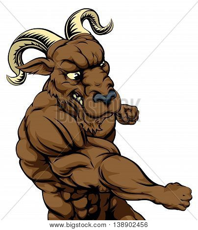 Ram Mascot Fighting