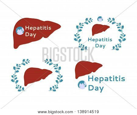 Silhouette of human liver for World Hepatitis Day