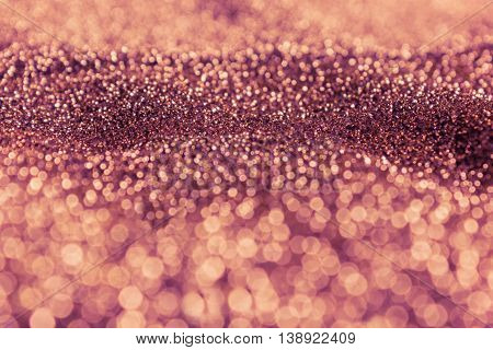 Vintage Copper Pink Sparkle Bokeh Luxury Glitter