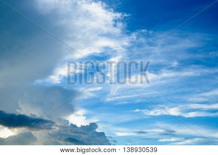 Blue Sky With Cloud.