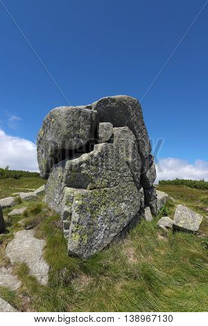 Sunny Summer Day In Krkonose Mountains National Park