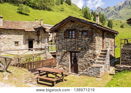 Stone chalet on a mountain view - Ponte di Legno Italy