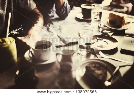 Camping Coffee Break Togetherness Friendship Concept