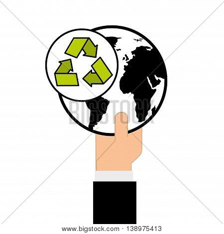 ecology enviromental eco nature isolated, vector illustration