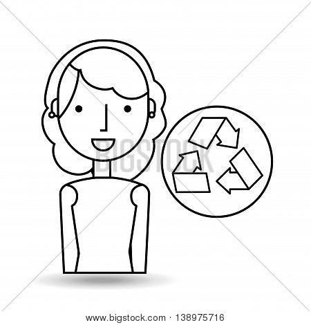 ecology enviromental eco nature isolated, vector illustration