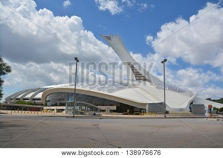 MONTREAL QUEBEC CANADA JULY 15 2016: Biodome that allows visitors to see four ecosystems of America. The building was constructed for the 1976 Olympic Games as a velodrome