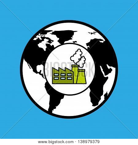 ecology enviromental eco nature isolated, vector illustration
