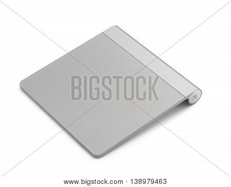 Computer trackpad isolated on white background .