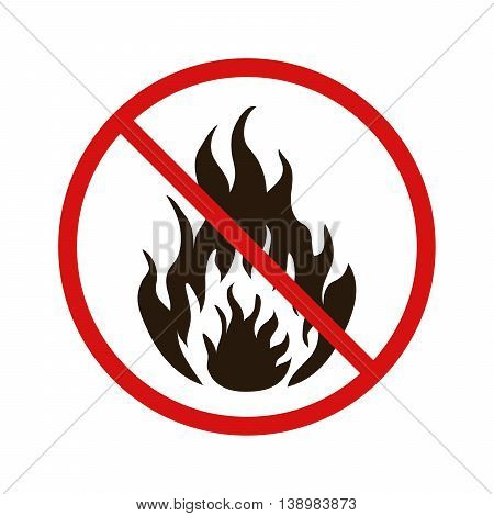 No fire forbidden sign isolated on white