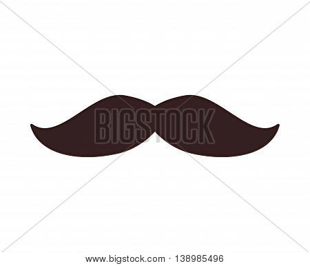 Mustache hispter male, isolated flat icon design.