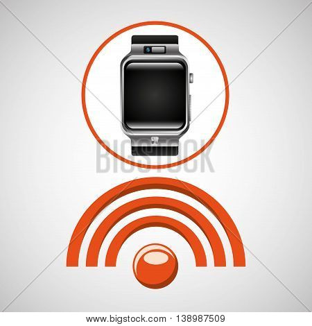 Wifi technology app isolated, vector illustration eps10